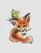 Fox cub with a butterfly - PDF Cross Stitch Pattern - Wizardi