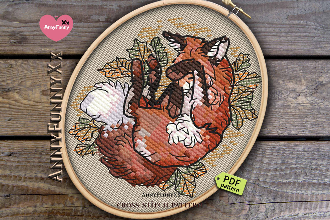 Sleeping Fox - PDF Cross Stitch Pattern