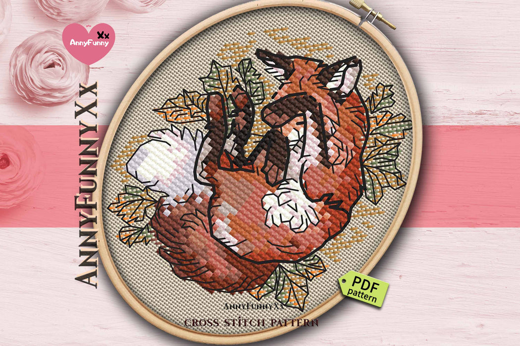 Sleeping Fox - PDF Cross Stitch Pattern