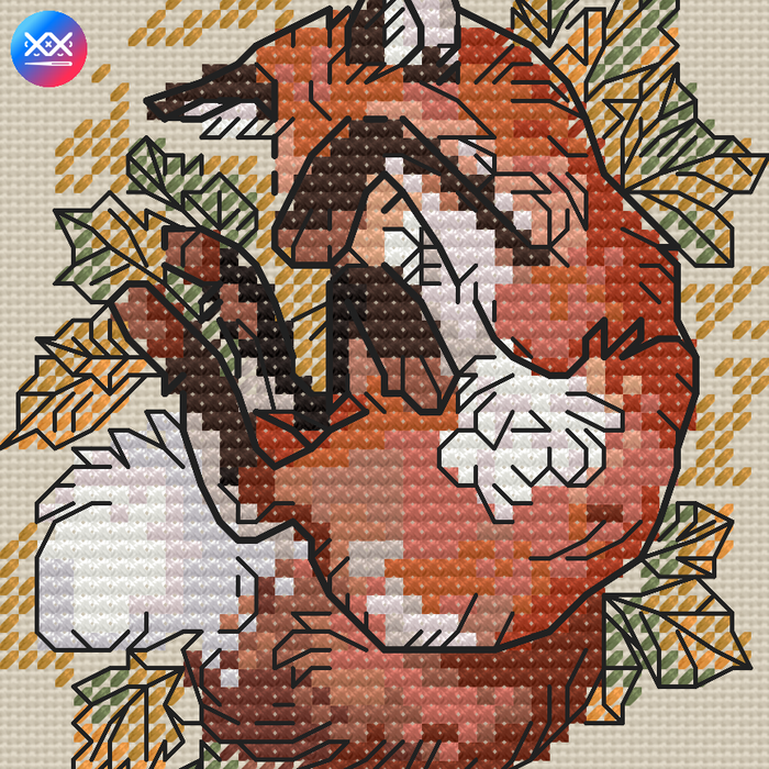 Sleeping Fox - PDF Cross Stitch Pattern