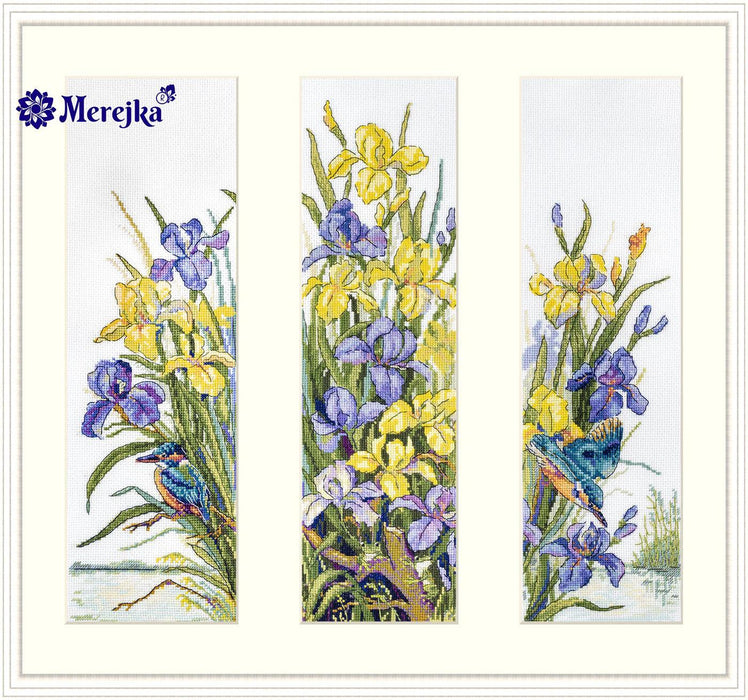 Frogs in the Flowers K-135 Counted Cross-Stitch Kit - Wizardi