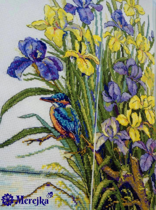 Frogs in the Flowers K-135 Counted Cross-Stitch Kit - Wizardi