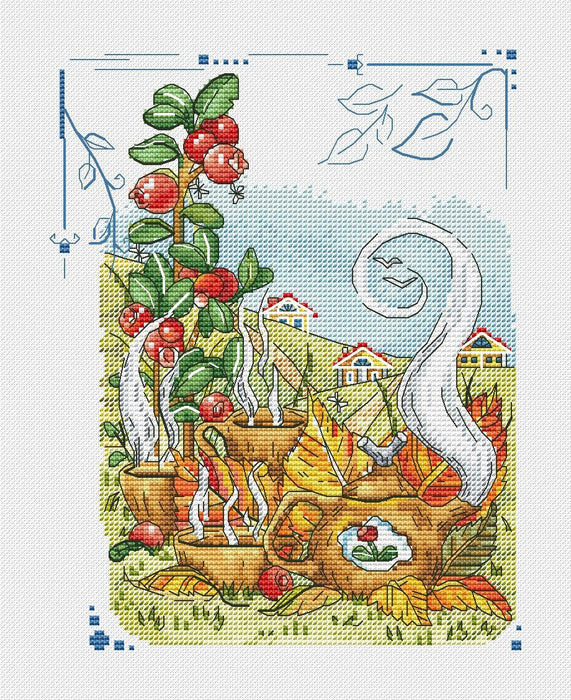 Taiga herbs. Cowberry - PDF Cross Stitch Pattern