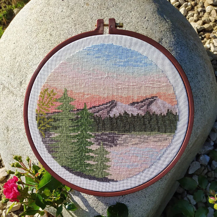 Round Landscapes. Landscape 8 - PDF Cross Stitch Pattern