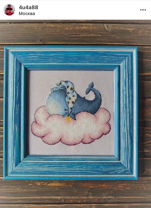 Cute whale - PDF Cross Stitch Pattern