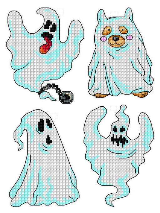Ghosts 144CS Counted Cross-Stitch Kit - Wizardi