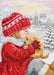 Girl Kissing Puppy BU5027l Counted Cross-Stitch Kit - Wizardi