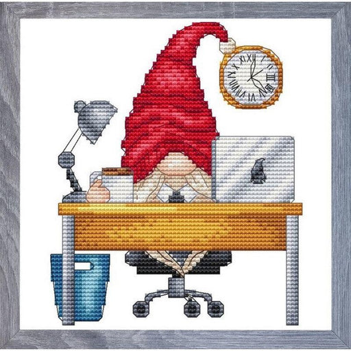 Gnome at Work - PDF Cross Stitch Pattern - Wizardi