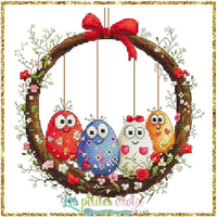 Easter Wreath - PDF Cross Stitch Pattern