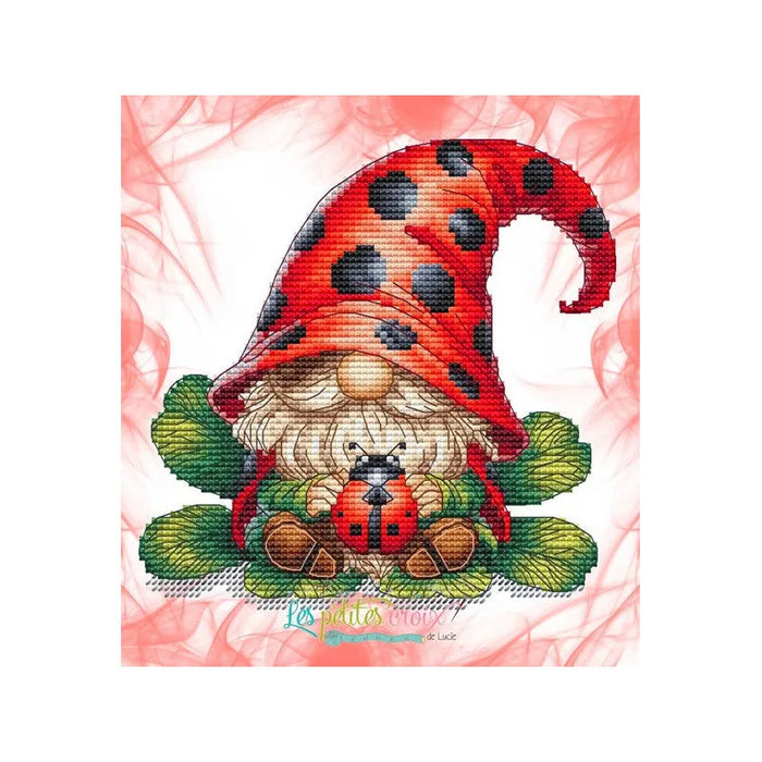 Ladybug gnome - PDF Cross Stitch Pattern