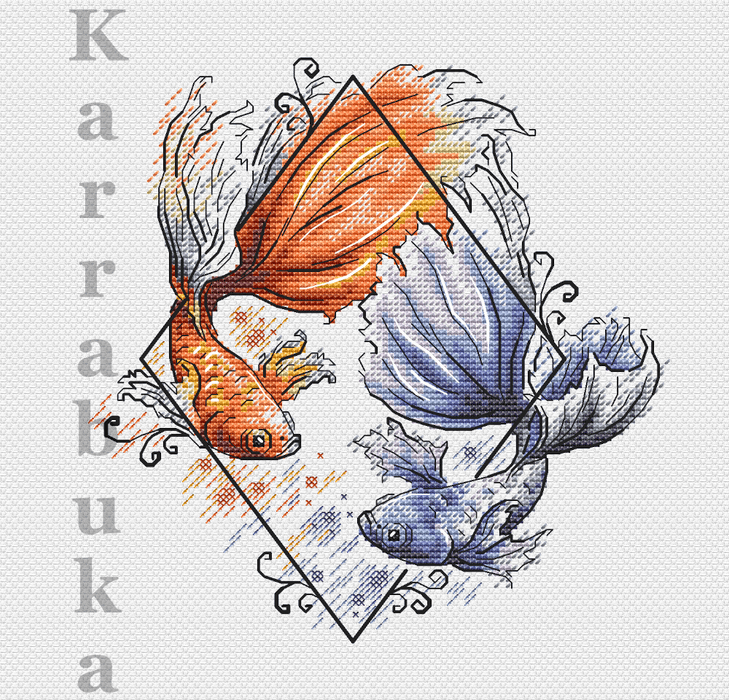 Goldfish - PDF Cross Stitch Pattern - Wizardi