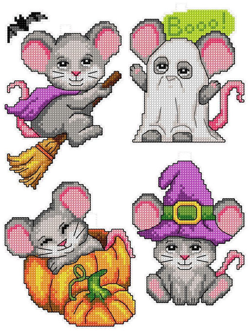 "Halloween Mouses" 102CS Counted Cross-Stitch Kit - Wizardi