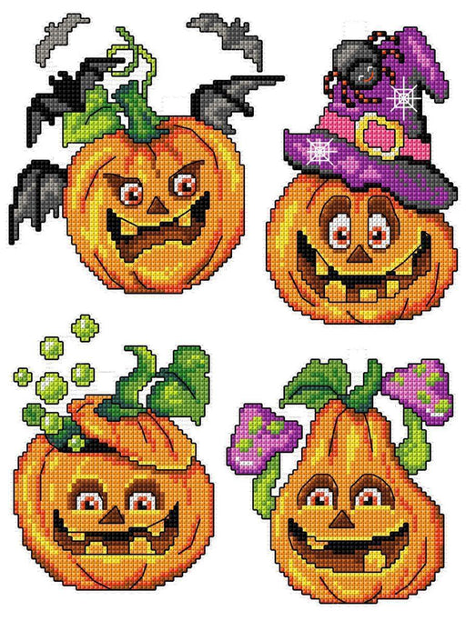 "Halloween Pumpkins" 126CS Counted Cross-Stitch Kit - Wizardi