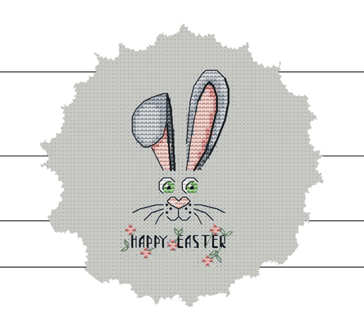 Happy Easter - Free PDF Cross Stitch Pattern - Wizardi