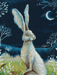 Hare by night M611 Counted Cross Stitch Kit - Wizardi