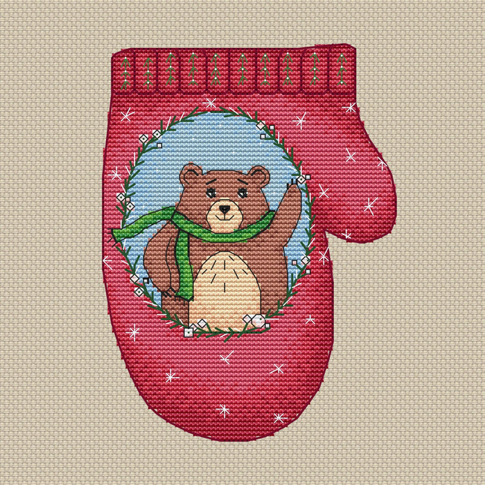 Hello, Bear! - PDF Cross Stitch Pattern - Wizardi