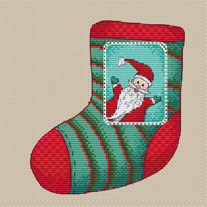 Hello, Santa Claus! - PDF Cross Stitch Pattern - Wizardi