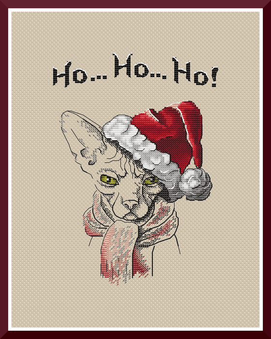 Ho! Ho! Ho! - PDF Cross Stitch Pattern - Wizardi