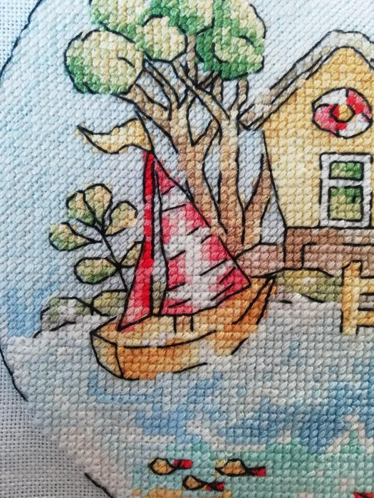 House in a bottle - PDF Cross Stitch Pattern - Wizardi