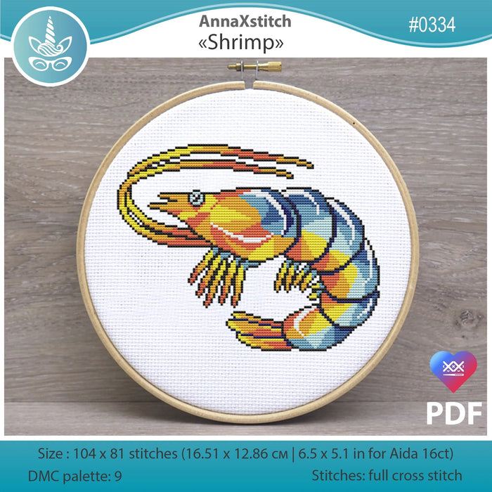 Shrimp - PDF Cross Stitch Pattern