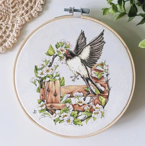 Fence. Swallow - PDF Cross Stitch Pattern