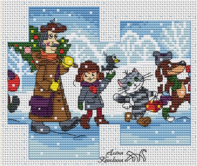 Prostokvashino - PDF Cross Stitch Pattern