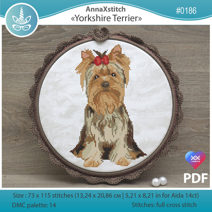 Yorkshire Terrier - PDF Cross Stitch Pattern