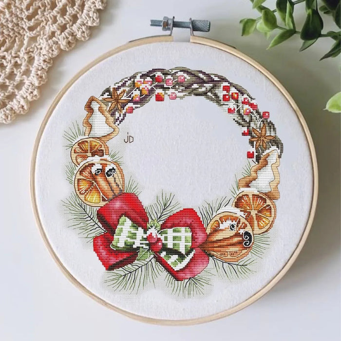 Winter Wreath - PDF Cross Stitch Pattern