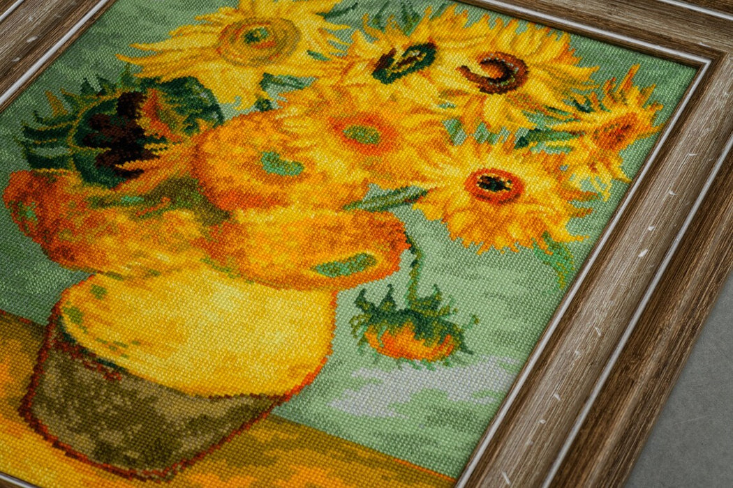 Sunflowers after V. Van Gogh's Painting R2032 Counted Cross Stitch Kit