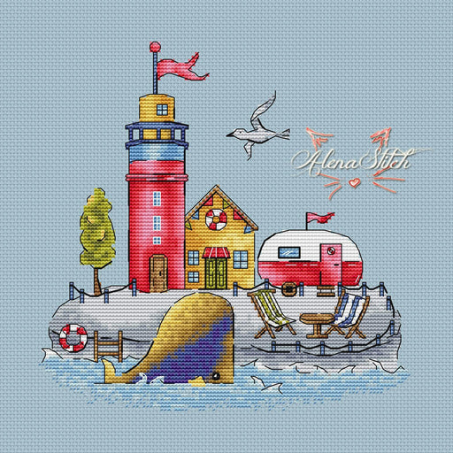 Island of luck - PDF Cross Stitch Pattern - Wizardi