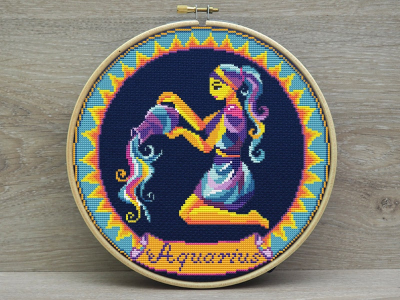 Aquarius - PDF Cross Stitch Pattern