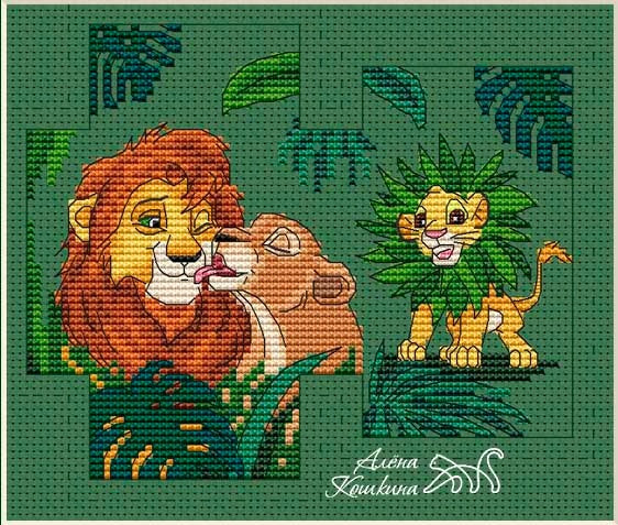 Lion King - PDF Cross Stitch Pattern