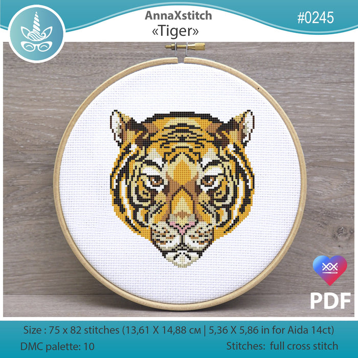 Tiger - PDF Cross Stitch Pattern