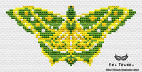 Colorful Butterflies. Green Butterfly - PDF Cross Stitch Pattern