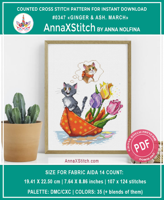 Ginger & As - PDF Cross Stitch Pattern