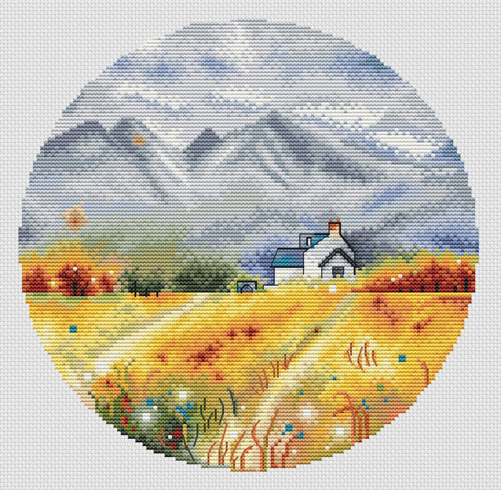 Landscape with a Field - PDF Cross Stitch Pattern