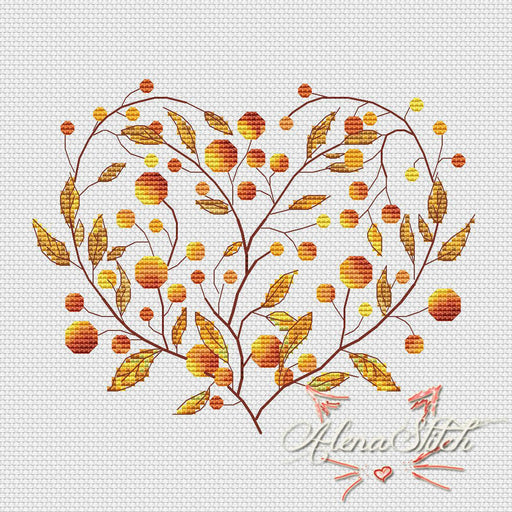 Lace of autumn - PDF Cross Stitch Pattern - Wizardi