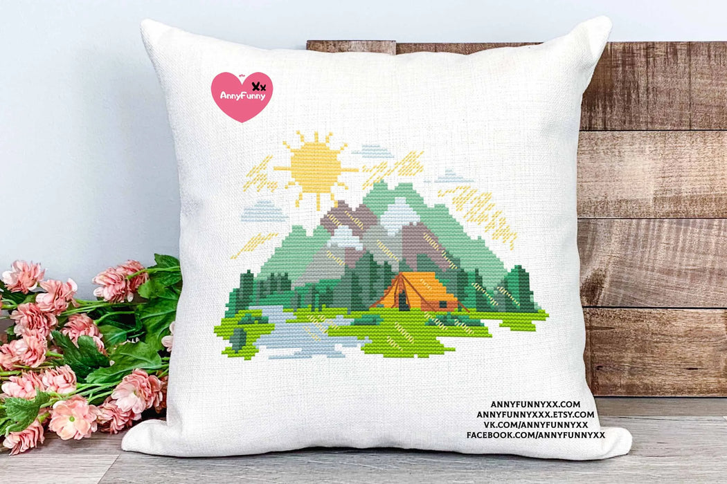 Seasons. Tourism. Spring - PDF Cross Stitch Pattern