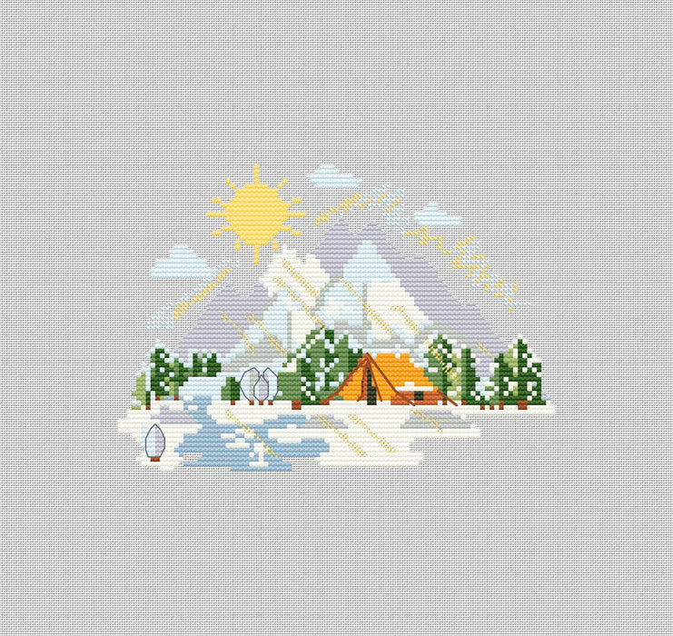 Seasons. Tourism. Winter - PDF Cross Stitch Pattern