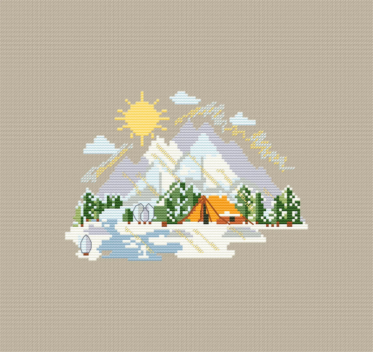 Seasons. Tourism. Winter - PDF Cross Stitch Pattern