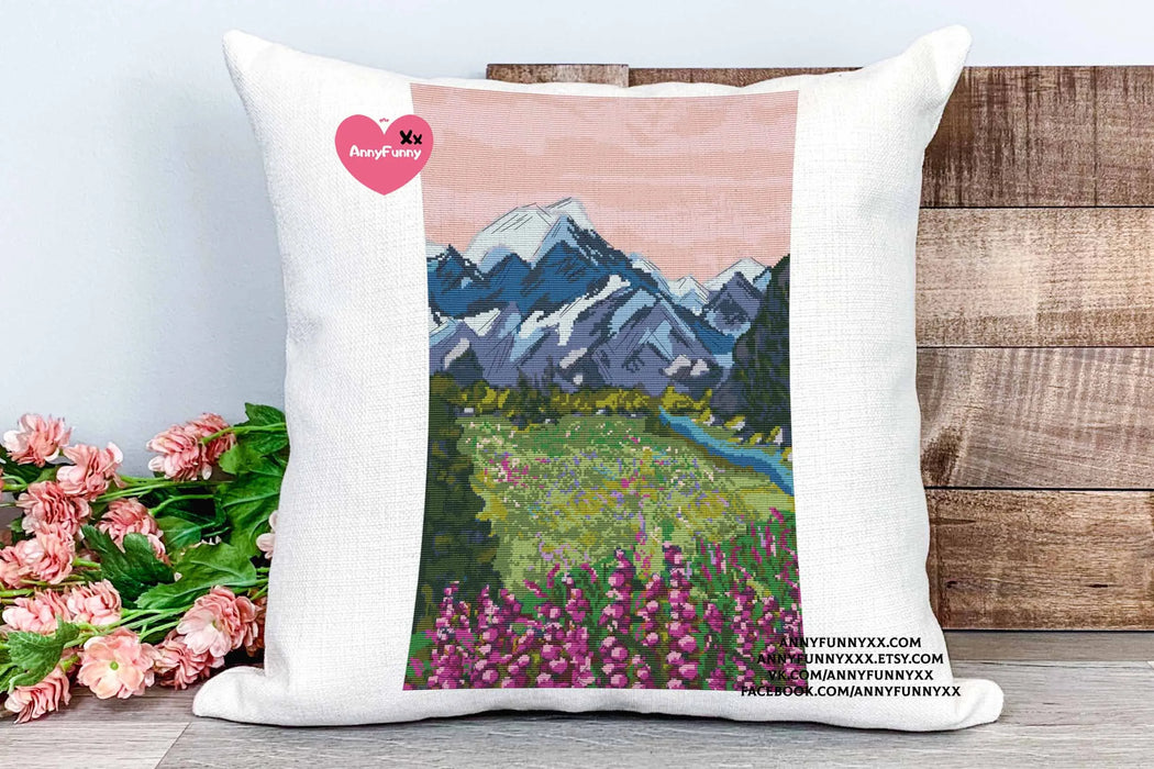 Mountain Landscape - PDF Cross Stitch Pattern