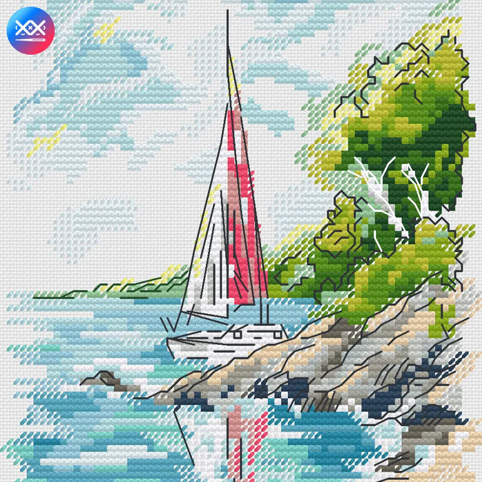 At the Shore - PDF Cross Stitch Pattern