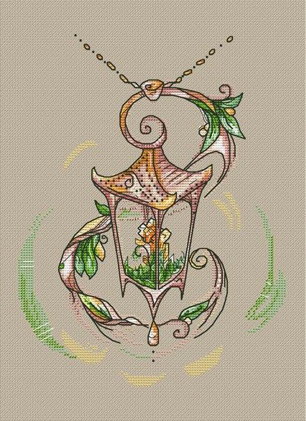 Lantern 2 - PDF Cross Stitch Pattern - Wizardi