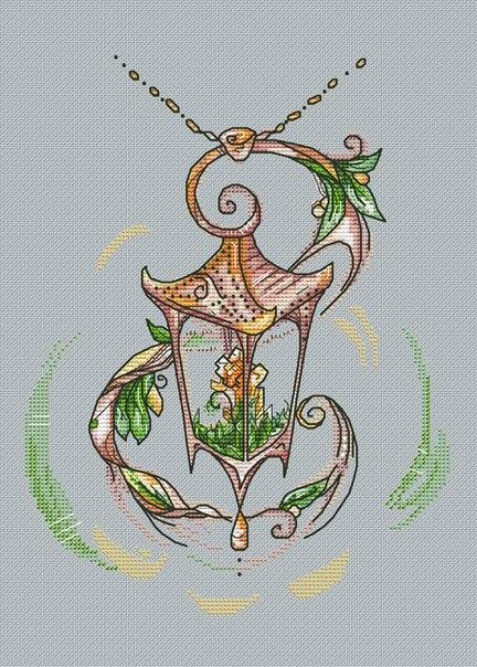 Lantern 2 - PDF Cross Stitch Pattern - Wizardi