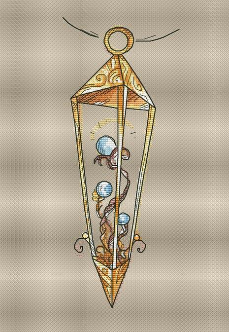 Lantern 4 - PDF Cross Stitch Pattern - Wizardi