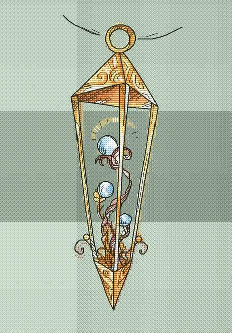 Lantern 4 - PDF Cross Stitch Pattern - Wizardi