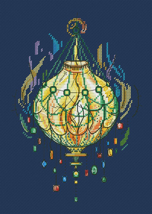 Lantern-globe - PDF Cross Stitch Pattern - Wizardi