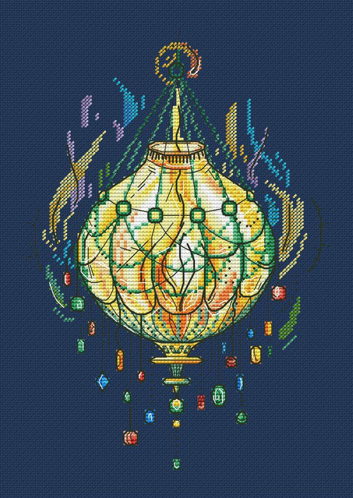 Lantern-globe - PDF Cross Stitch Pattern - Wizardi