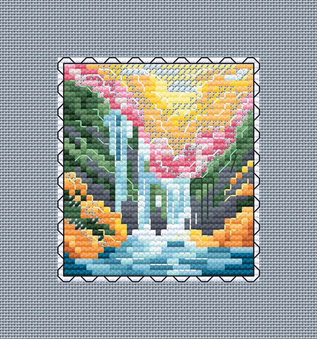 Enchanting Cascade - PDF Cross Stitch Pattern