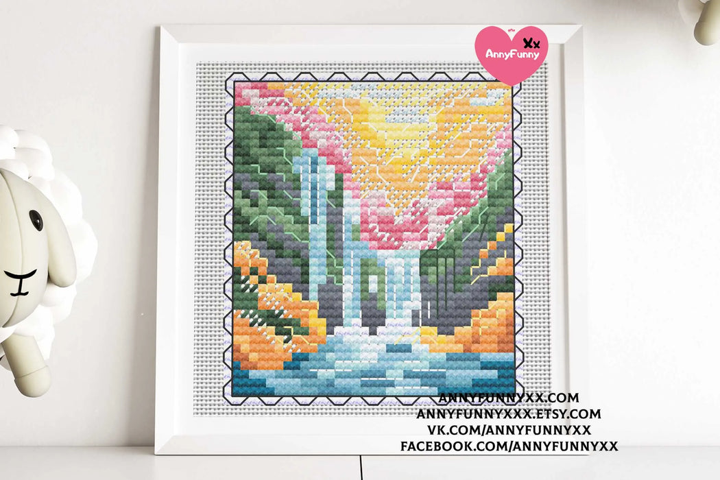 Enchanting Cascade - PDF Cross Stitch Pattern